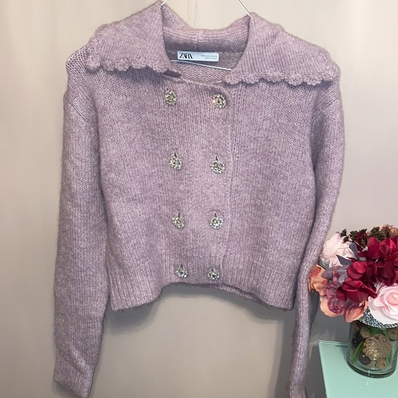 •SOLD• NWOT Zara Jewel Button Jacket/Cardigan - Picture 5 of 5